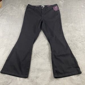 AVA & VIV Womens Black High Rise Flare Jeans‎ Tummy Control Size 18